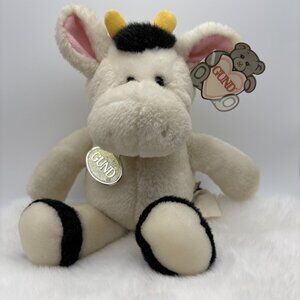 Gund 1990 Cow Stuffie Plunkett Style 4376 (No Sound) with Paper Tag (SKU: 494TO)